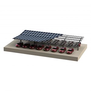 Solar Carport Structure with EV Charging