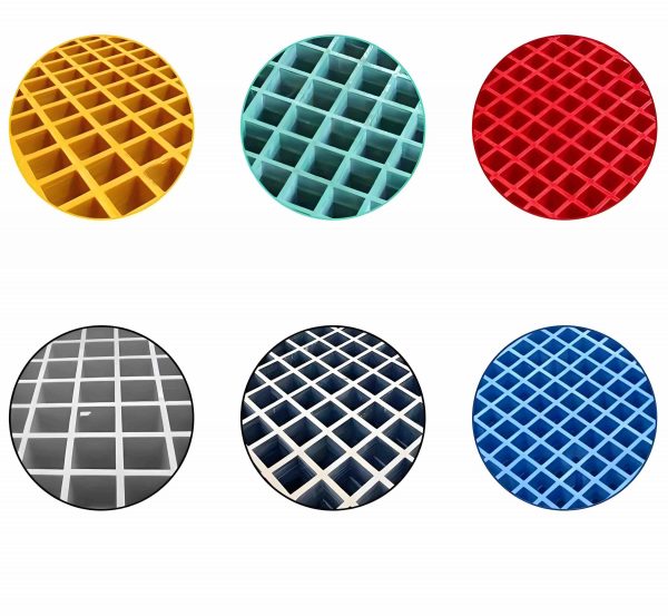 FRP Anti-Slip Panel Fiberglass Grating Walkway Board Yellow/Green/Grey